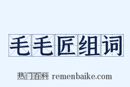 毛毛匠组词是什么意思的图片